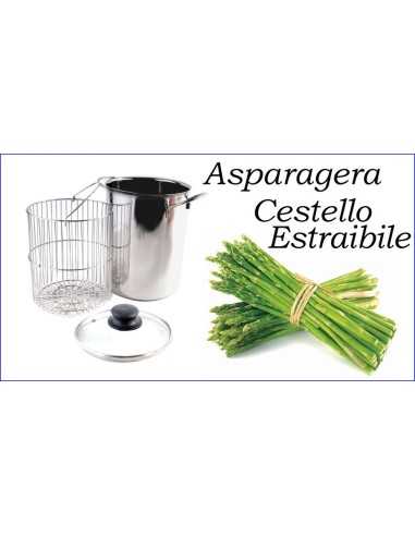 Pentola Inox Cm 16 Con Coperchio Per Spaghetti E Asparagi