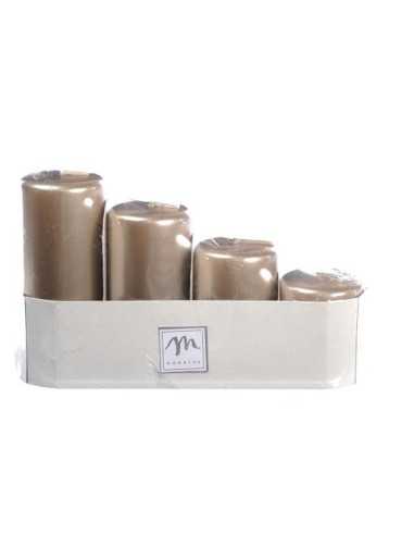 SET 4 CANDELE CHAMPAGNE D 5 CM