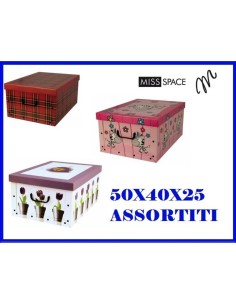 SCATOLA CONTENITORE 33 X 40 BOX IN TESSUTO PER ABITI E BIANCHERIA