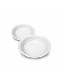 Piatti fondi di plastica bianchi rotondi da 20,5 cm - 1000 pz. per 72,50 €