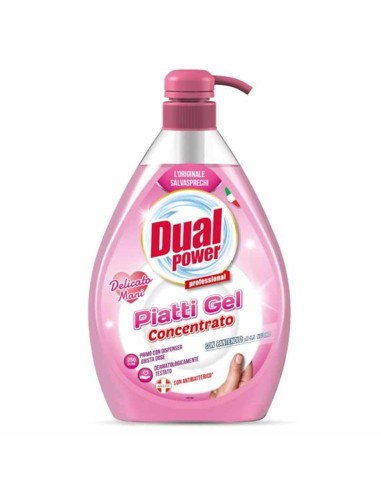 DUAL POWER PIATTI GEL CON DOSATORE DELICATO MANI 1 LT