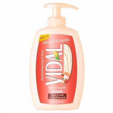 VIDAL SAPONE MANI BURRO DI KARITE E OLIO DI MANDORLE 500 ML