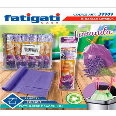 FATIGATI SACCHETTO SPAZZATURA LAVANDA CON LACCI 55 X 65 