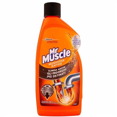 MISTER MUSCLE TUBI E SCARICHI GEL MONODOSE RAPIDO 500 ML