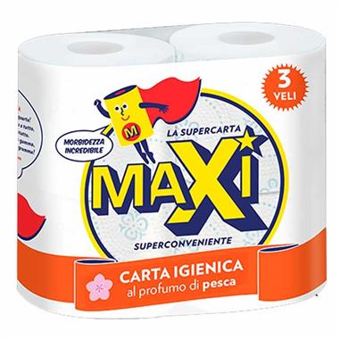 MAXI CARTA IGIENICA 4 ROTOLI PROFUMATA PESCA