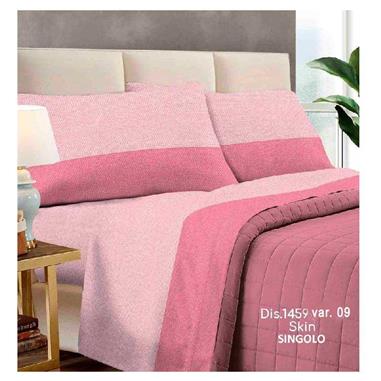 COMPLETO LETTO SINGOLO DISEGNO 1459 SKIN ROSA VAR. 09